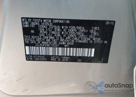 2011 Scion Xb z USA, uszkodzony, nr VIN JTLZE4FEXB1125267